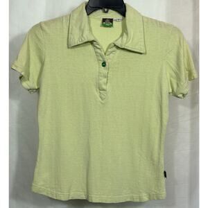 Braintree Hemp Women’s Polo Shirt Yellow Short Sleeve Size 10